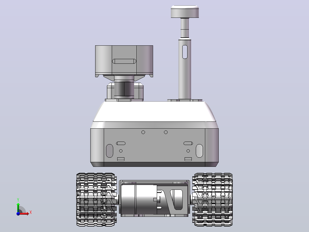 [B-01-MB] 环境监测机器人V.2--模型格式为 stp sw前视图