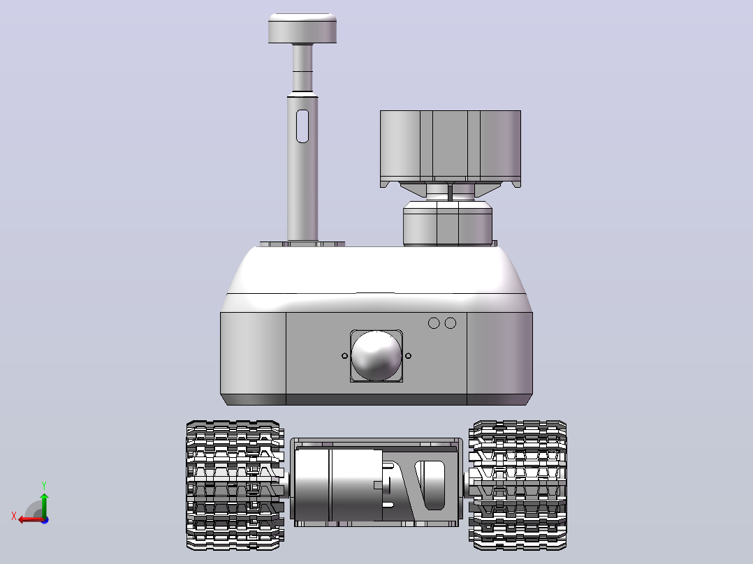 [B-01-MB] 环境监测机器人V.2--模型格式为 stp sw后视图