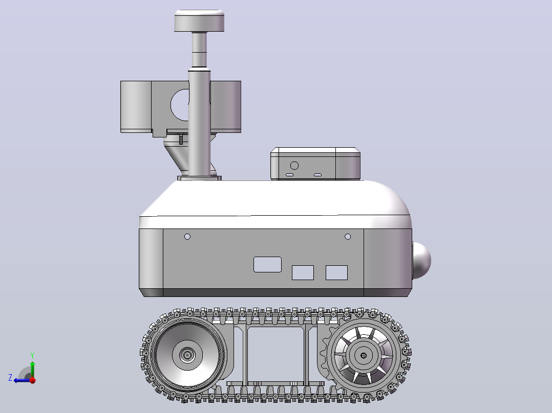 [B-01-MB] 环境监测机器人V.2--模型格式为 stp sw右视图