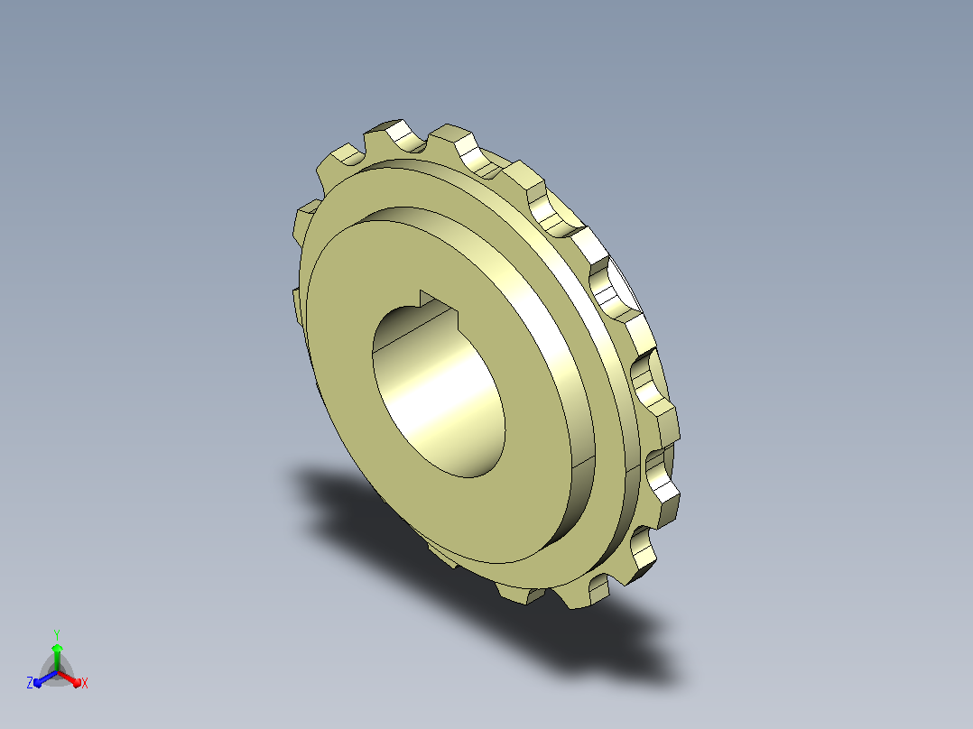 JS YS200-16T-R35-C1 YS200机加工主动轮主视图
