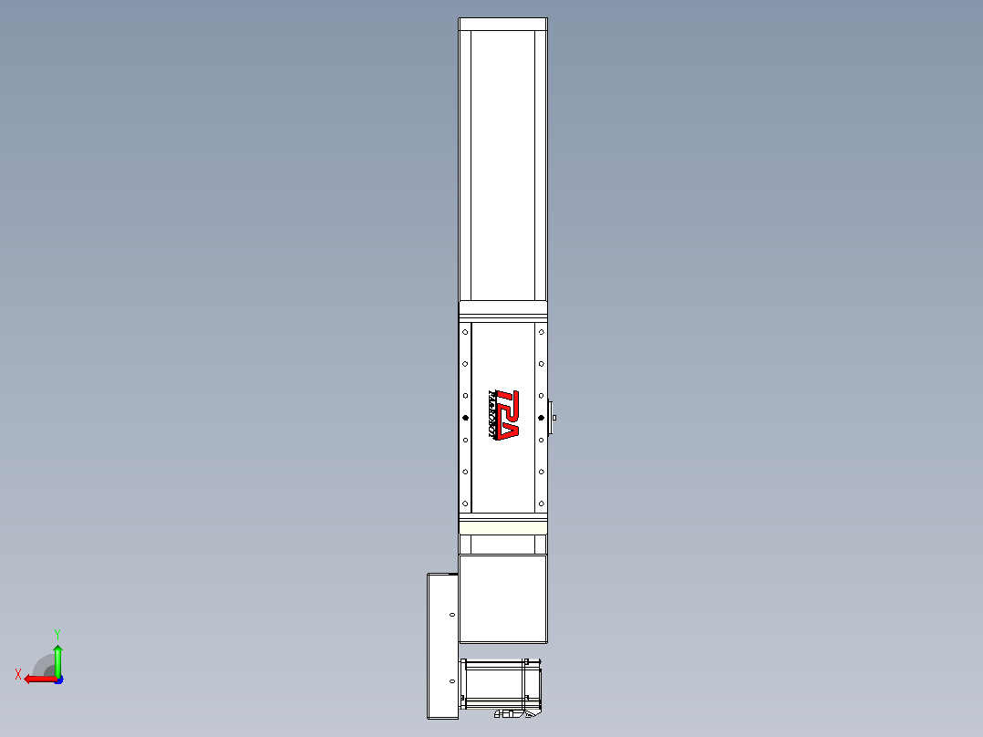 伺服电机集成皮带传动直线执行器TPA-OCB-140-256-L250-ML-P75-N3后视图