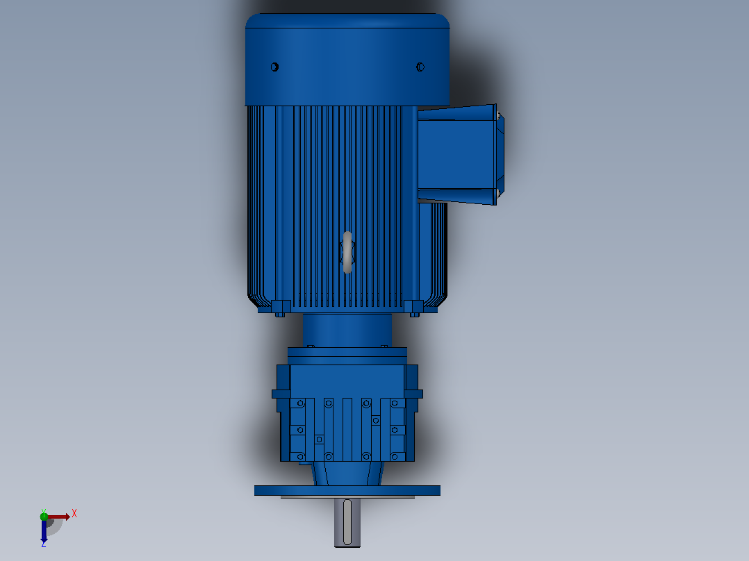 RF57法兰轴伸式安装斜齿轮减速机RF57-Y7.5-4P-132M-M1-0°-Φ200俯视图