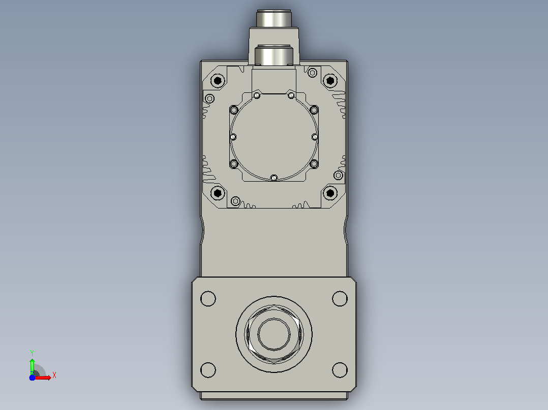 MTA80-350-P05-FF-P-P1500(2000)W-S3 MTA80电动缸 最大负载20KN 额定出力10KN 1500(2000)W电机间接安装前视图