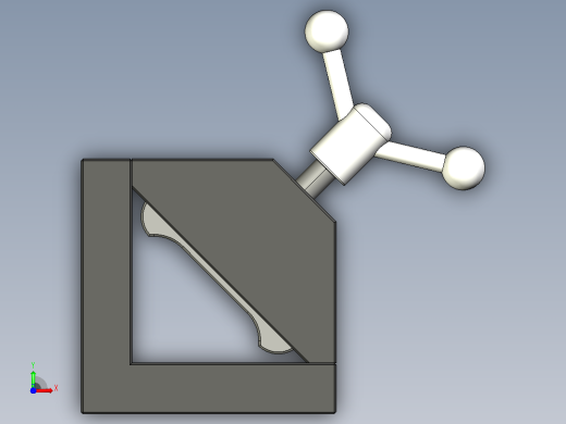 双向夹紧工装夹具3D图纸 STEP IGS格式前视缩略图
