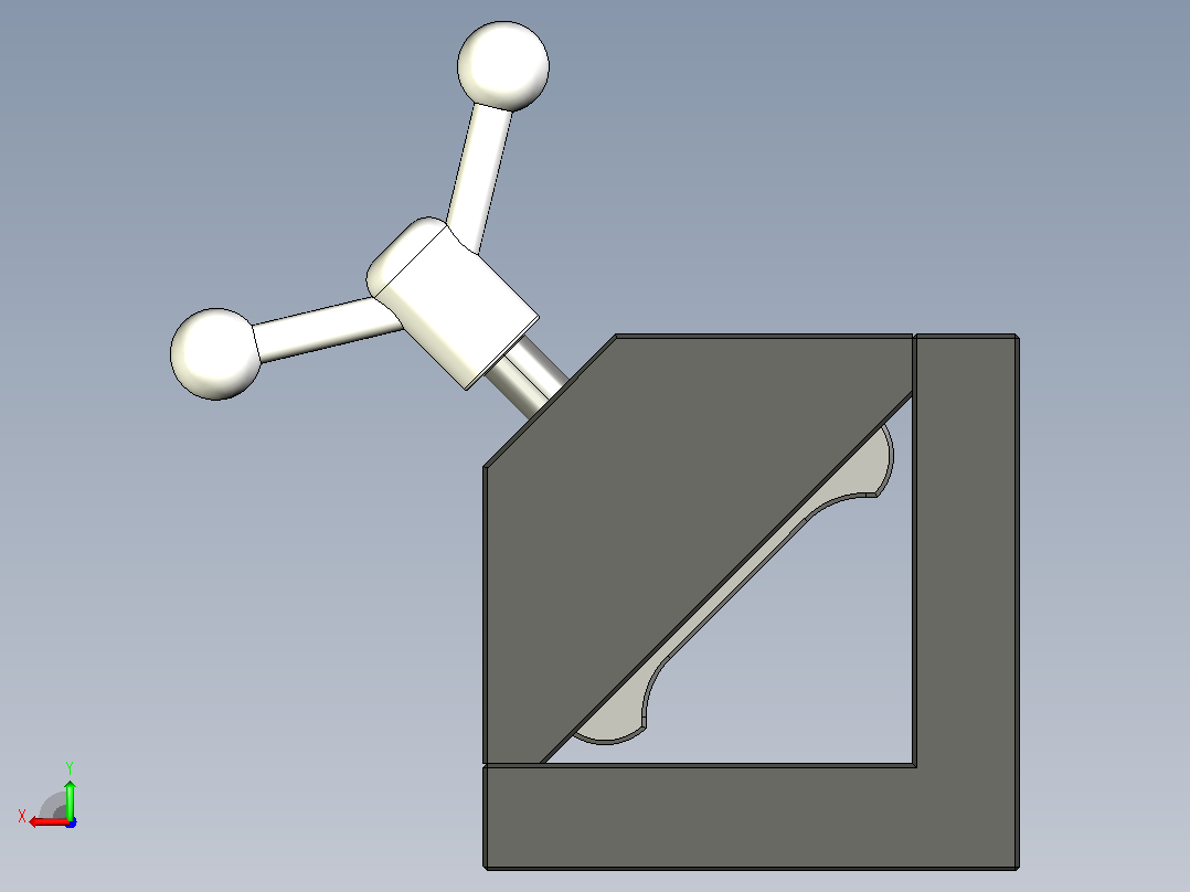 双向夹紧工装夹具3D图纸 STEP IGS格式后视图