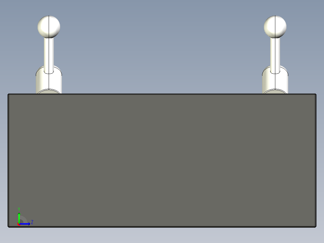 双向夹紧工装夹具3D图纸 STEP IGS格式左视图