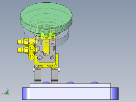 带工件检测传感器的夹紧机构后视缩略图