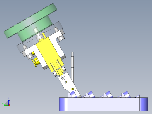 带工件检测传感器的夹紧机构左视缩略图