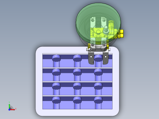 带工件检测传感器的夹紧机构俯视缩略图