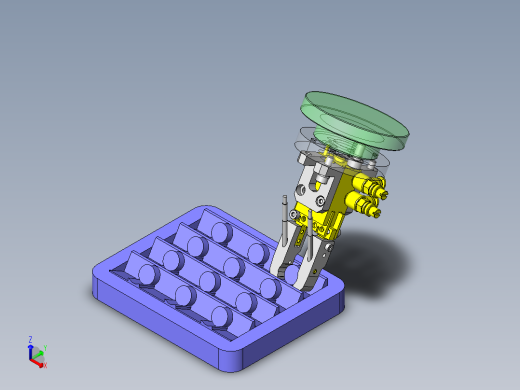 带工件检测传感器的夹紧机构正等轴测缩略图