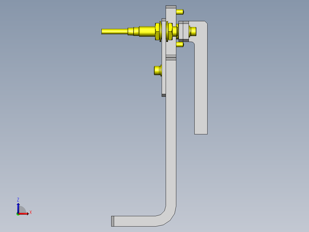 检测不同方向的工件前视图