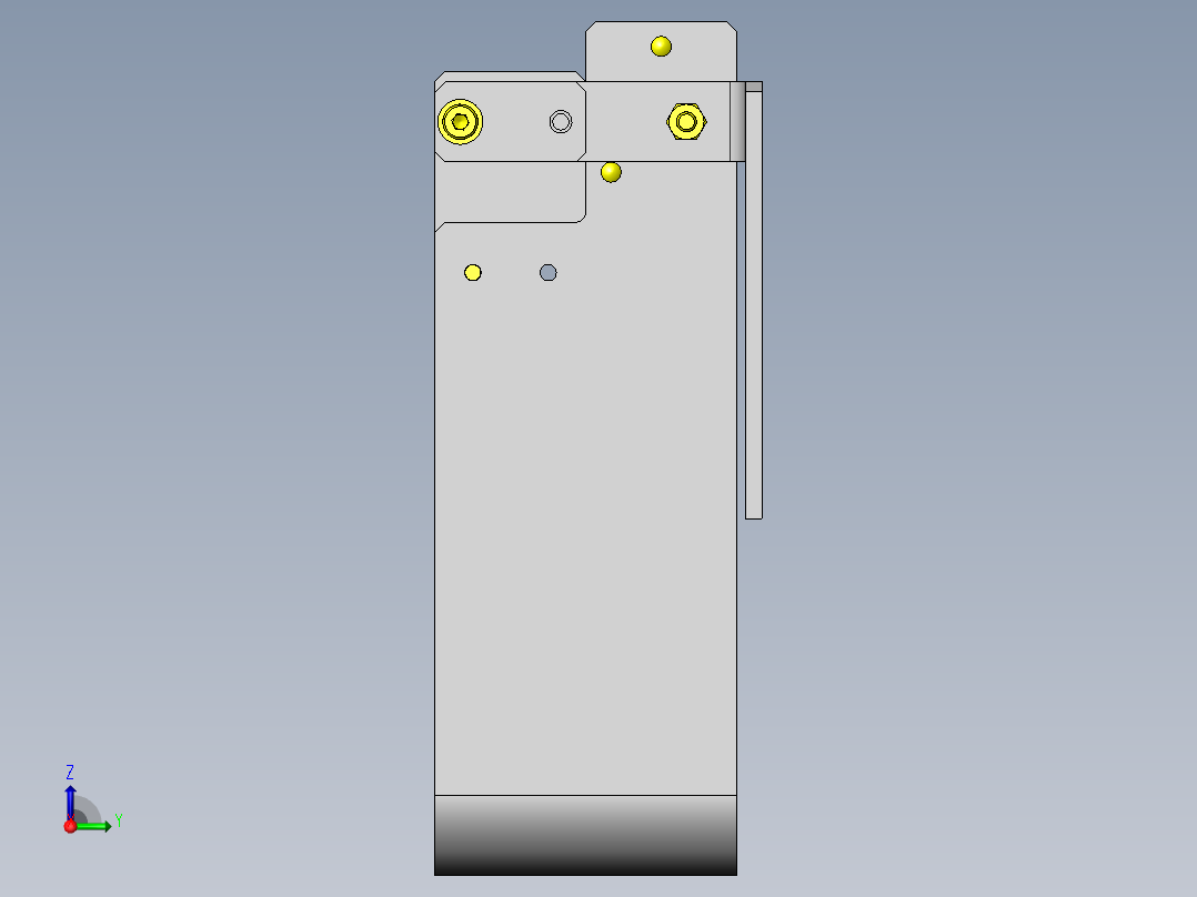 检测不同方向的工件右视图