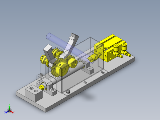 左右卡爪可变开度机械手