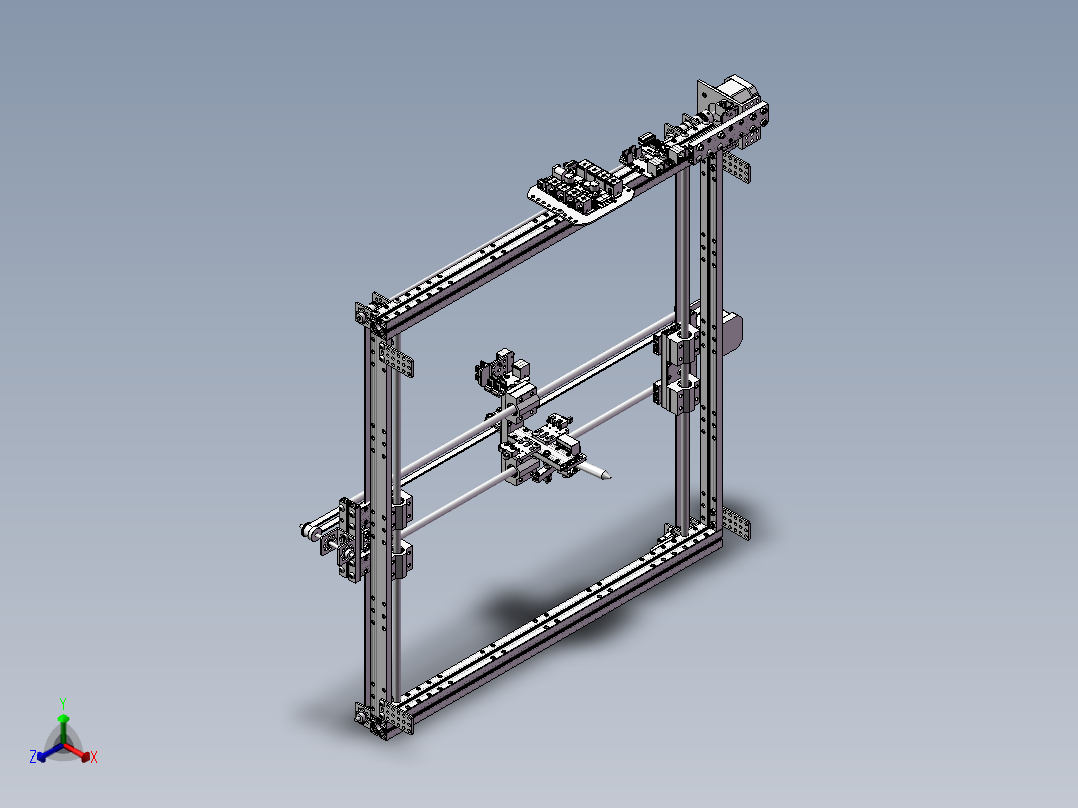 XY平面两轴绘图机器人 机械设备 3D模型 设计素材