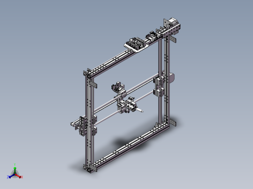 XY平面两轴绘图机器人 机械设备 3D模型 设计素材
