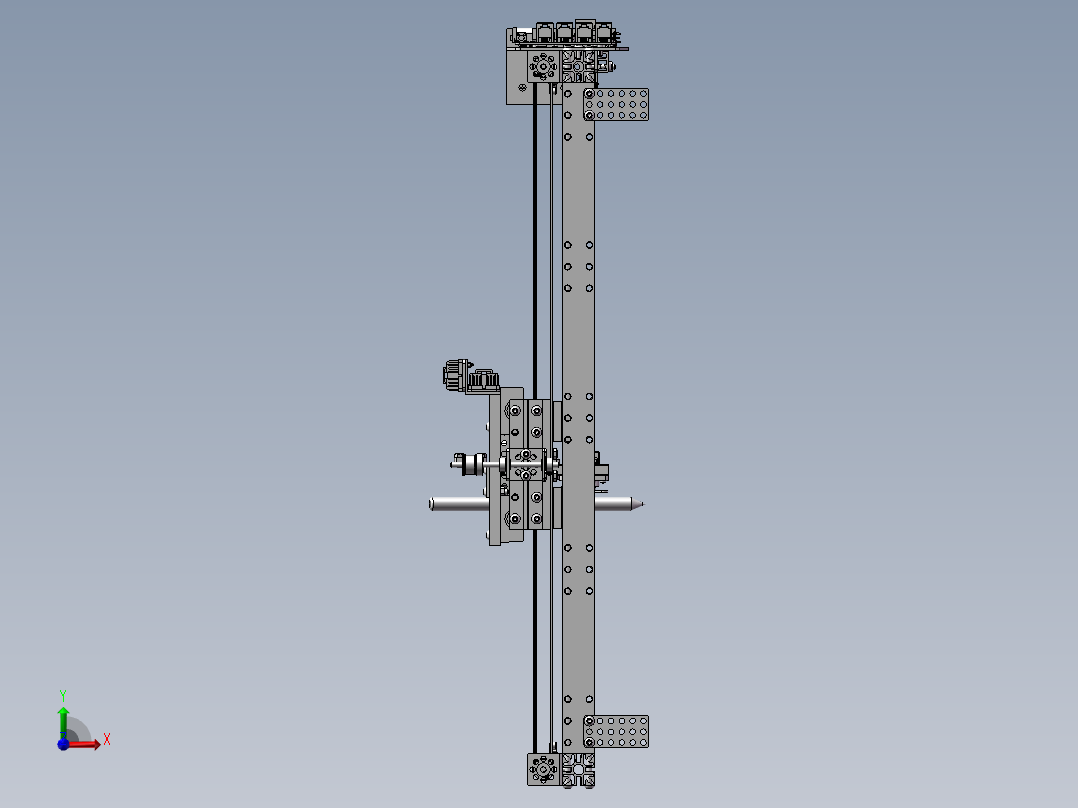 XY平面两轴绘图机器人 机械设备 3D模型 设计素材前视图