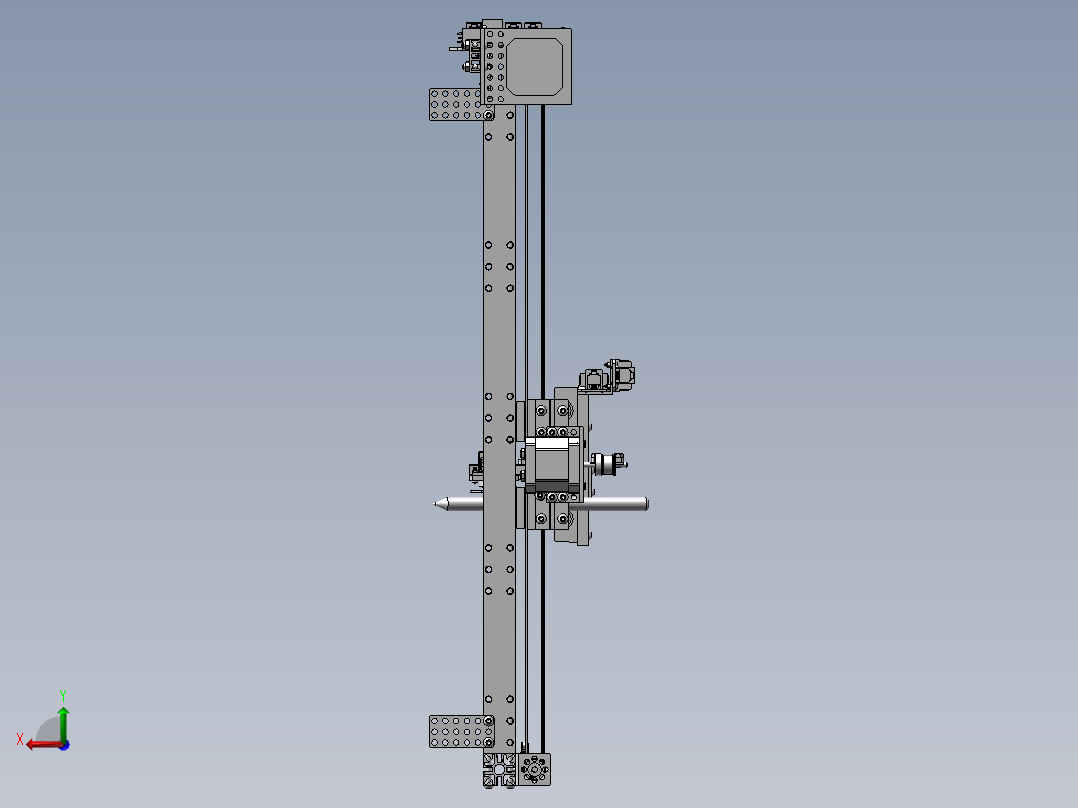 XY平面两轴绘图机器人 机械设备 3D模型 设计素材后视图
