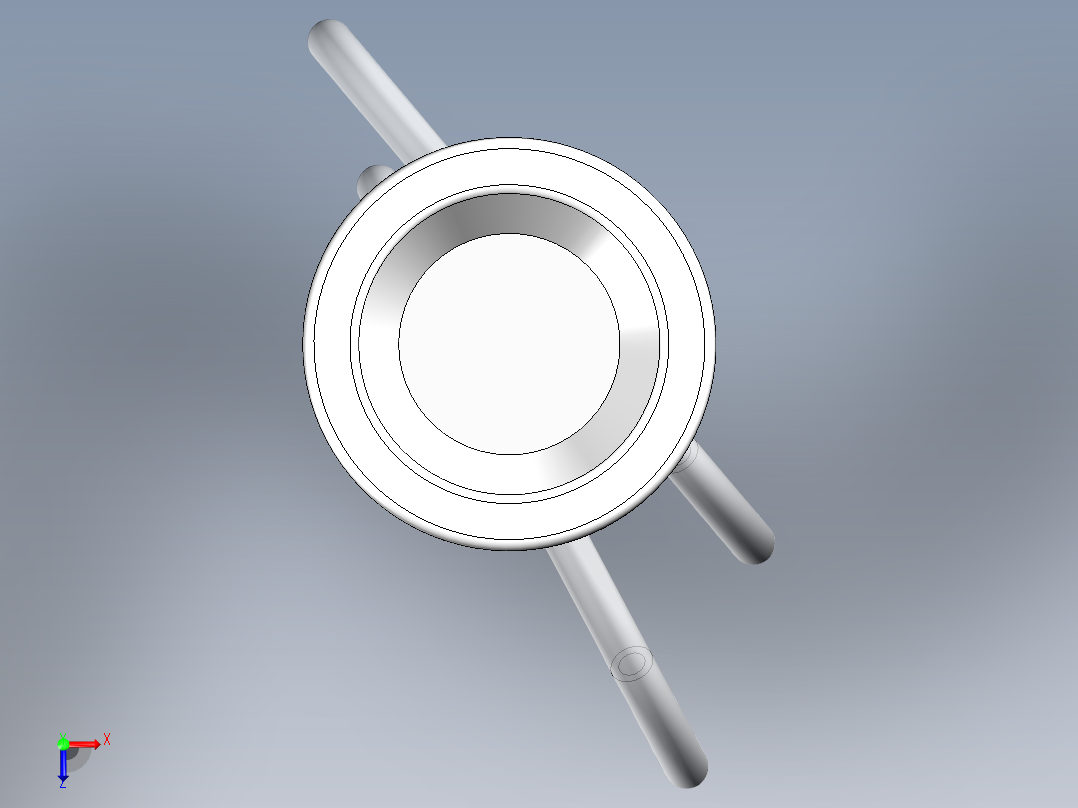 小型水冷磁控溅射装置俯视图