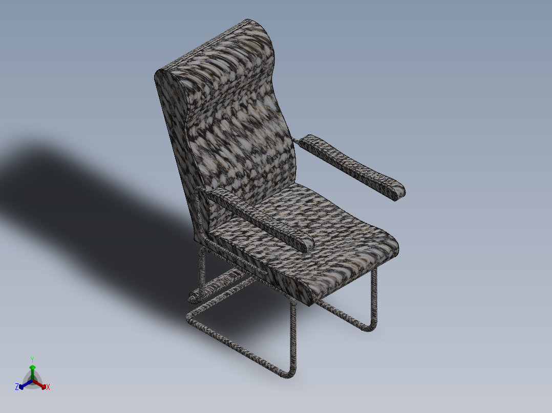 椅子正等轴测图