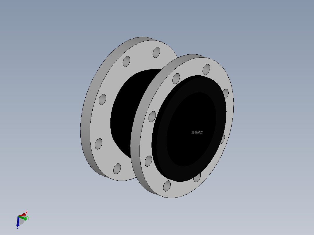 橡胶接头 法兰碳钢镀锌 DN32-DN600
