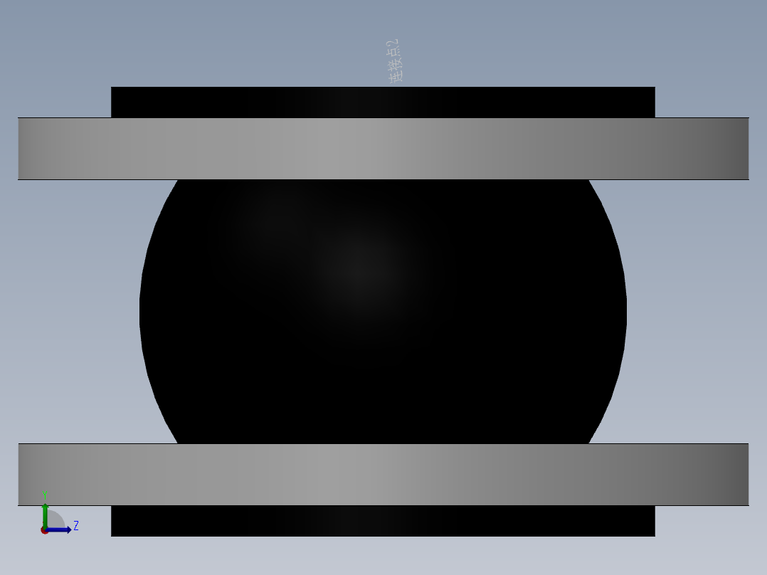 橡胶接头 法兰碳钢镀锌 DN32-DN600左视图