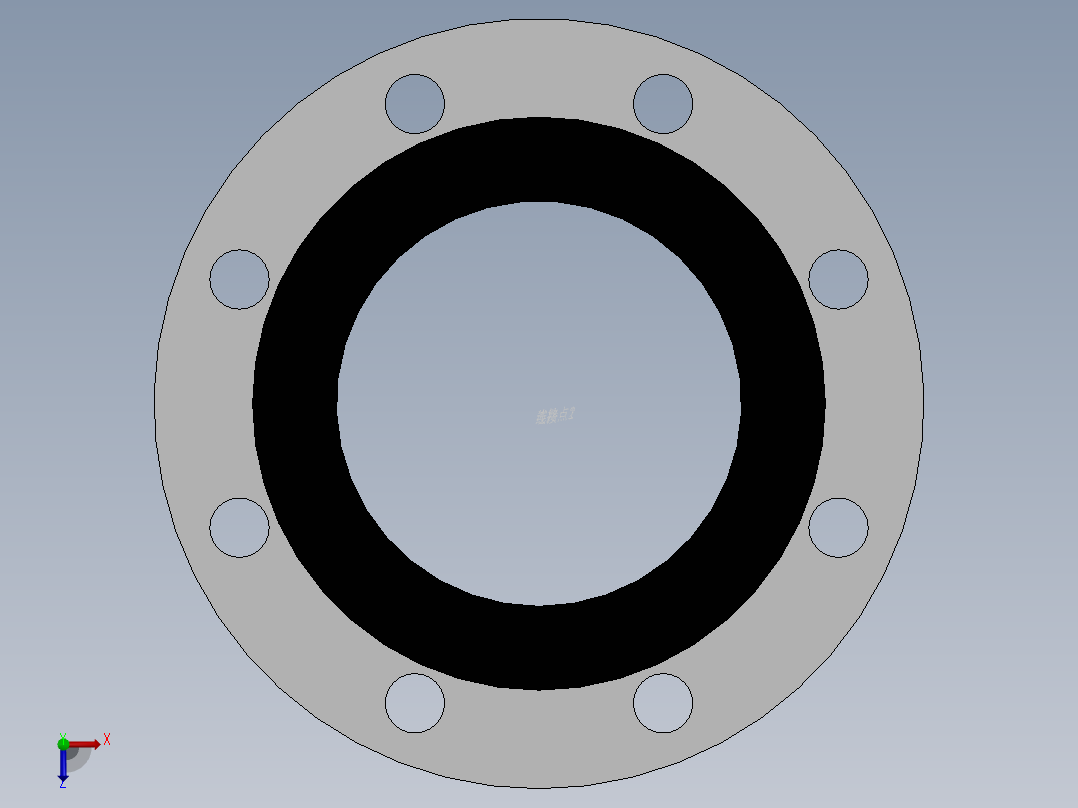 橡胶接头 法兰碳钢镀锌 DN32-DN600俯视图