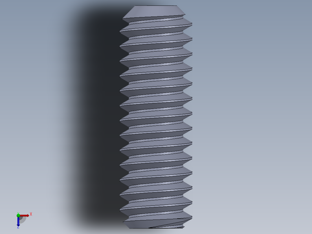 UNC 平头紧定螺钉-UNC SET SCREW 5-40 x0.375.SLDPRT俯视图