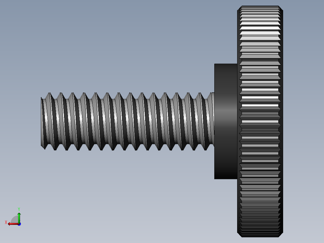 滚花旋钮-Knurled Knob 0.25x1.000x0.750.SLDPRT后视图