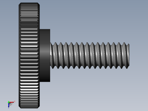 滚花旋钮-Knurled Knob 0.25x1.000x0.750.SLDPRT俯视缩略图