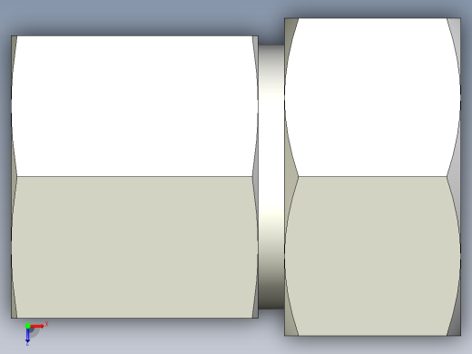 卡套式工业通用硬管接头EO_Swivel_connector_GAI22LMCF俯视缩略图