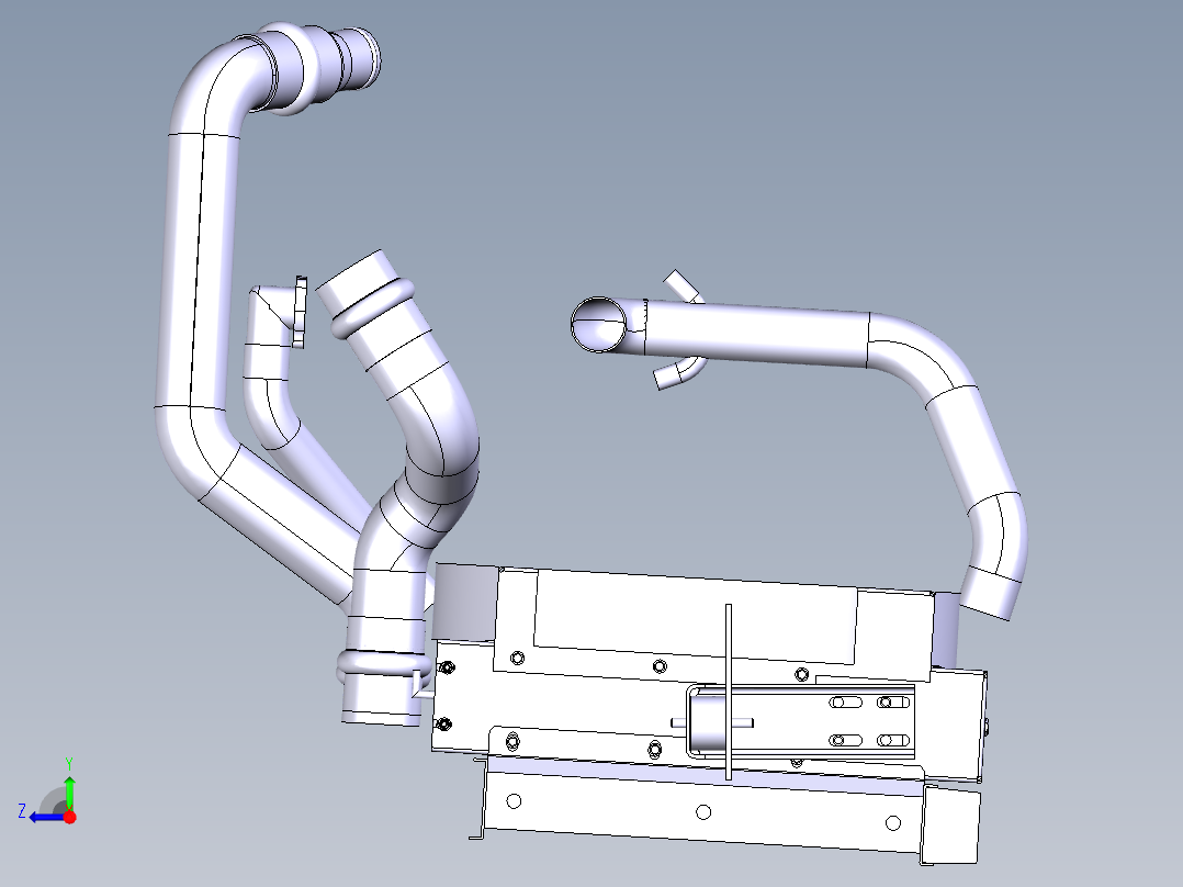 汽车底盘右视图