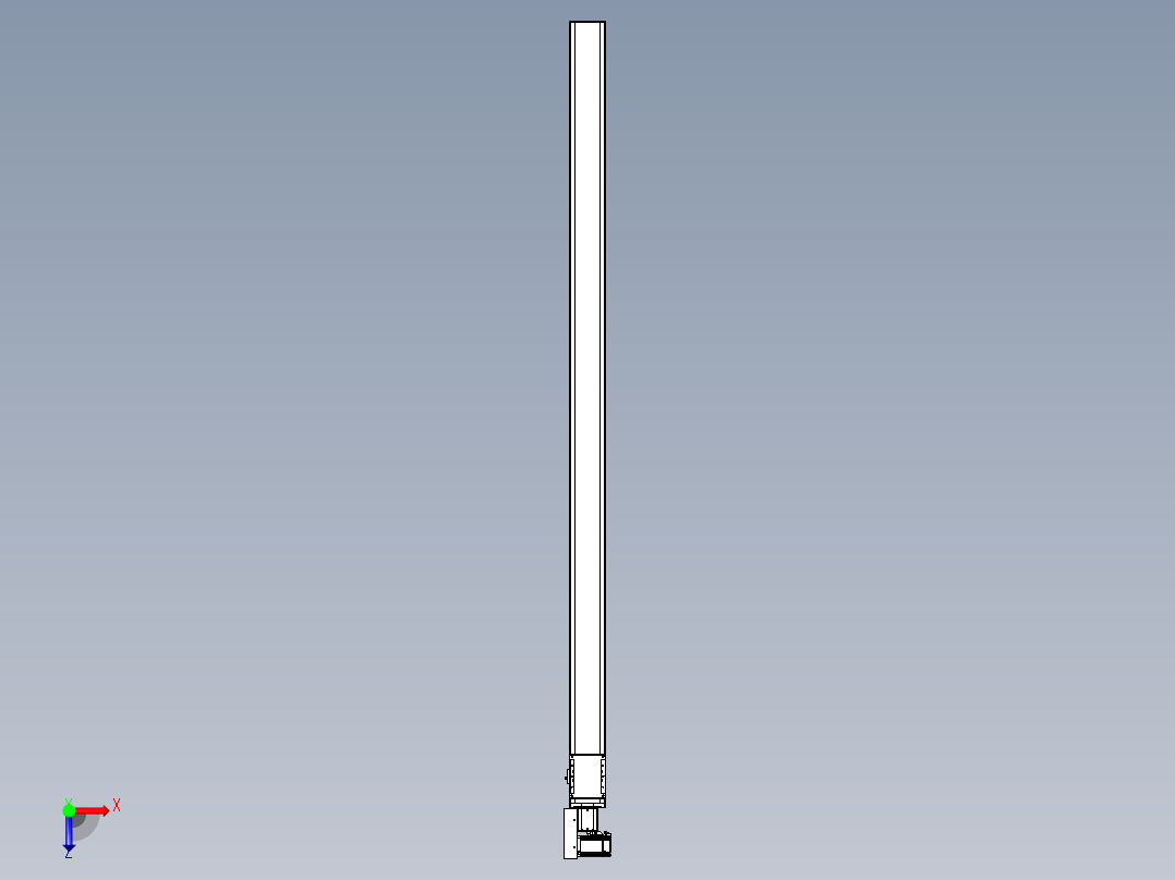 同步带全封闭直线模组TPA-HCB-105D-90-L2100-ML-Y-P20-N3俯视图