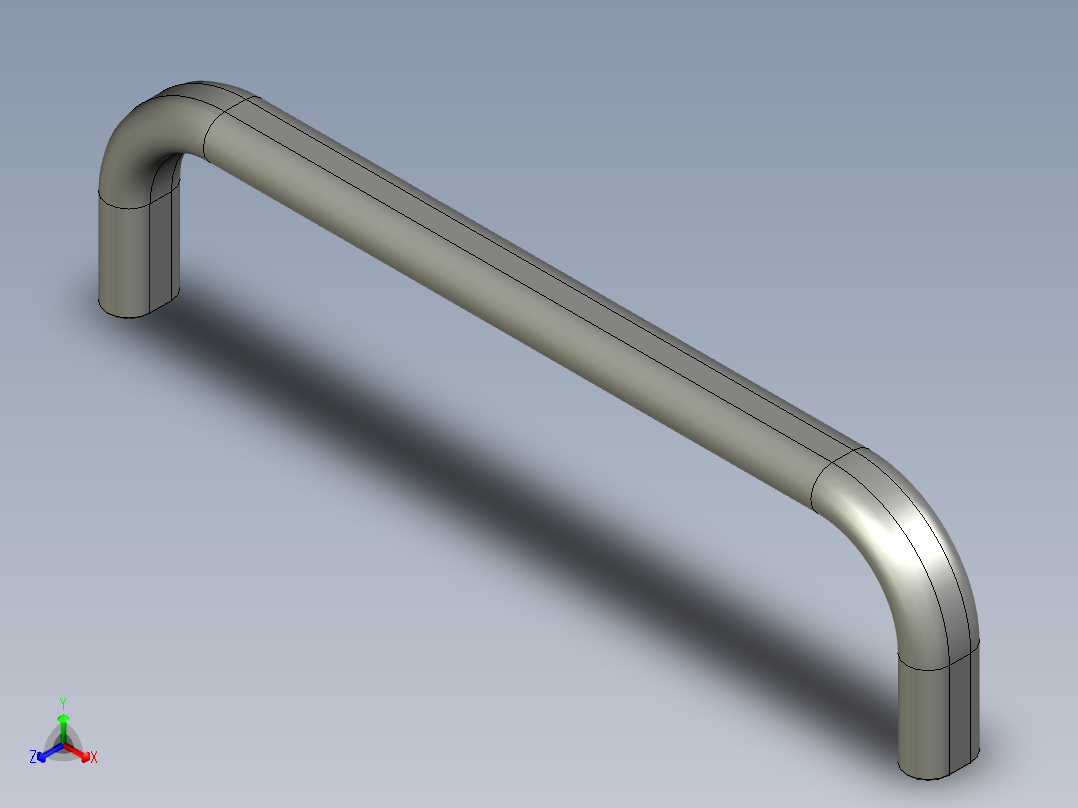 取手(不銹鋼)EF(A)-3D多系列多零件图纸模型正等轴测图