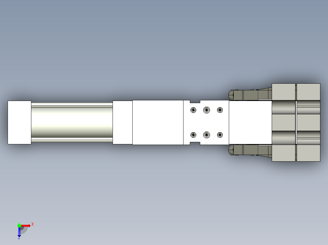德克斯TUNKERS气缸数模V63.1 A10_A11_A12_A40_A41_A42 T08T俯视图