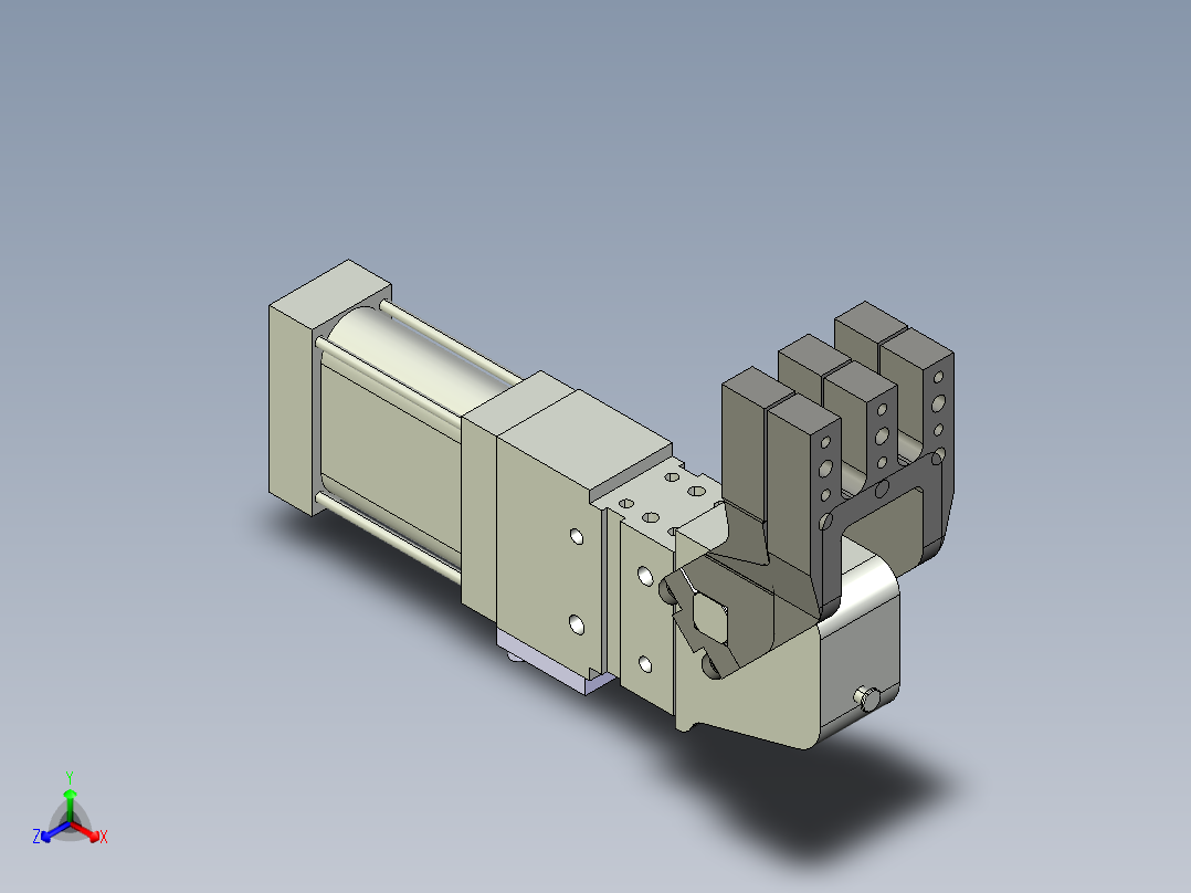 德克斯TUNKERS气缸数模V63.1 A10_A11_A12_A40_A41_A42 T08T正等轴测图