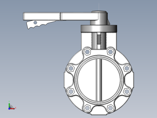 PVC管件-6in_PVC BUTTERFLY VALVE前视缩略图