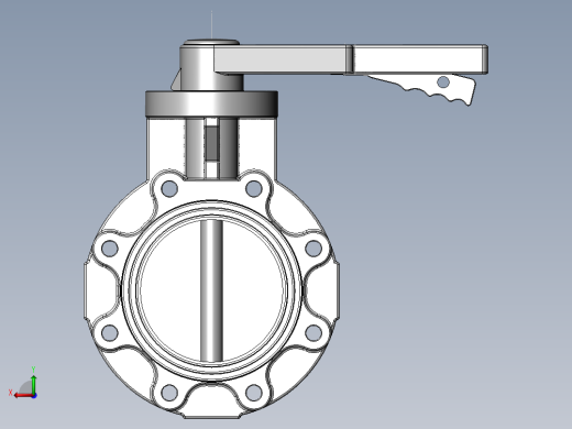 PVC管件-6in_PVC BUTTERFLY VALVE后视缩略图