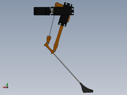 Quadruped Bot and leg四足机器人后视缩略图