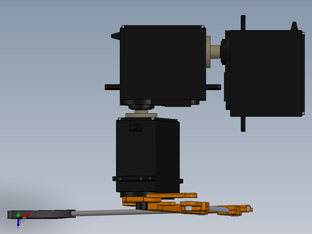 Quadruped Bot and leg四足机器人俯视图