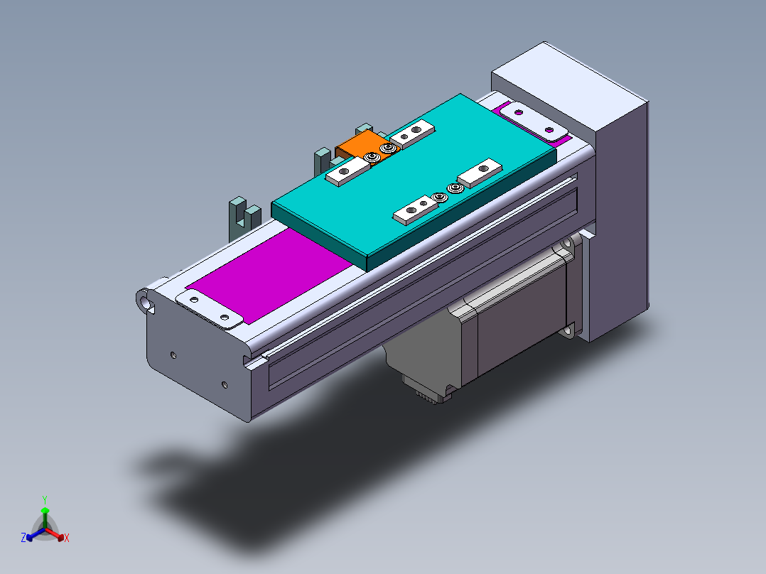 MCH丝杆全封闭MCH6M-BM-57正等轴测图