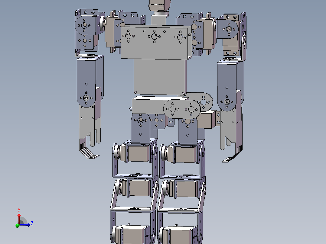 人形机器人（三维+课设+程序+二维+电路图）
