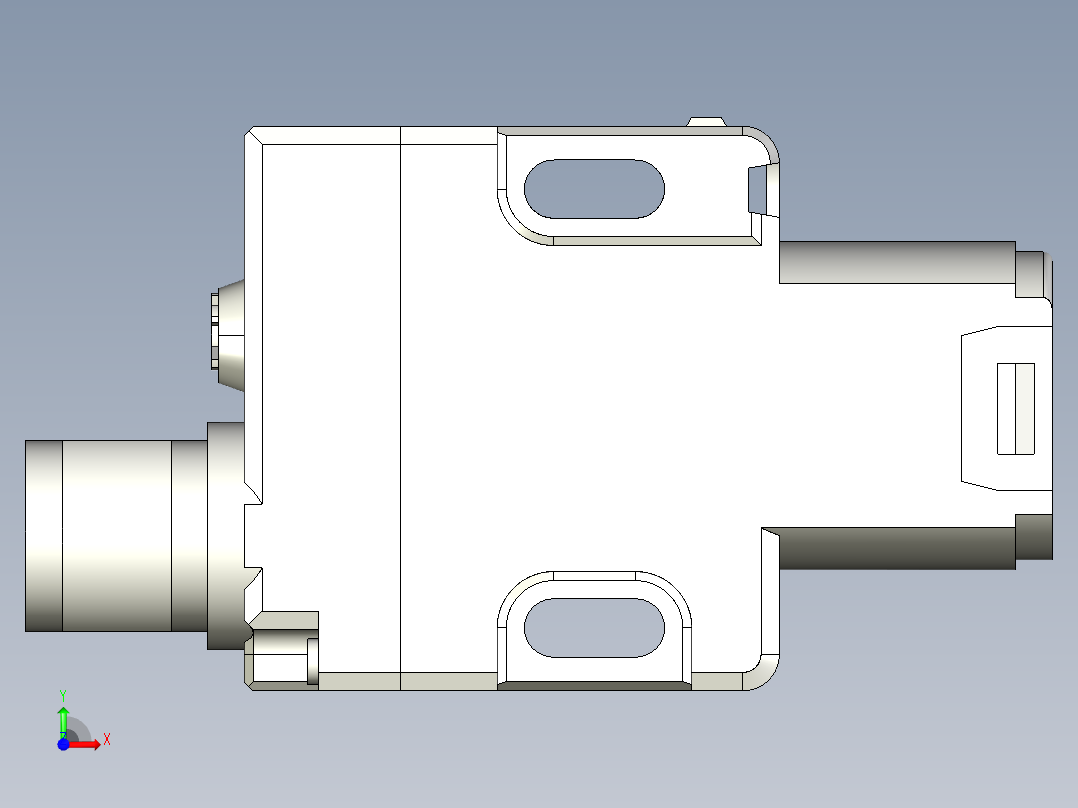 基恩士PZ-G51CB_52CB-T_kc图纸模型前视图