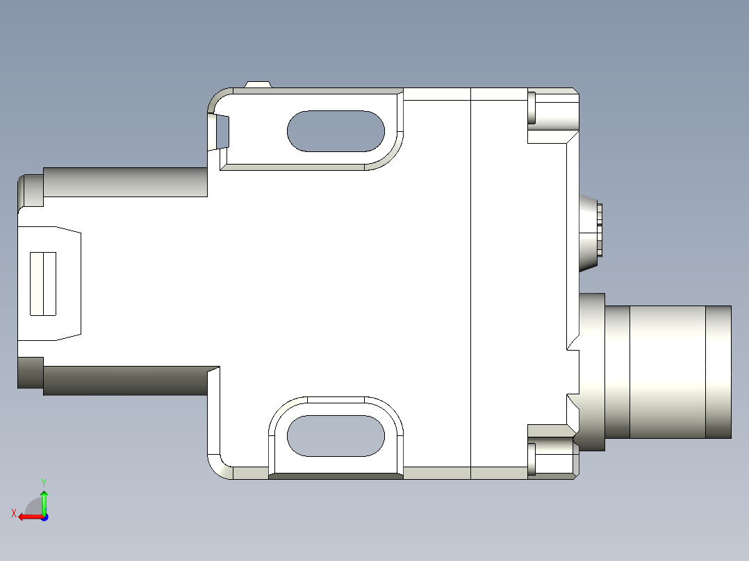 基恩士PZ-G51CB_52CB-T_kc图纸模型后视图
