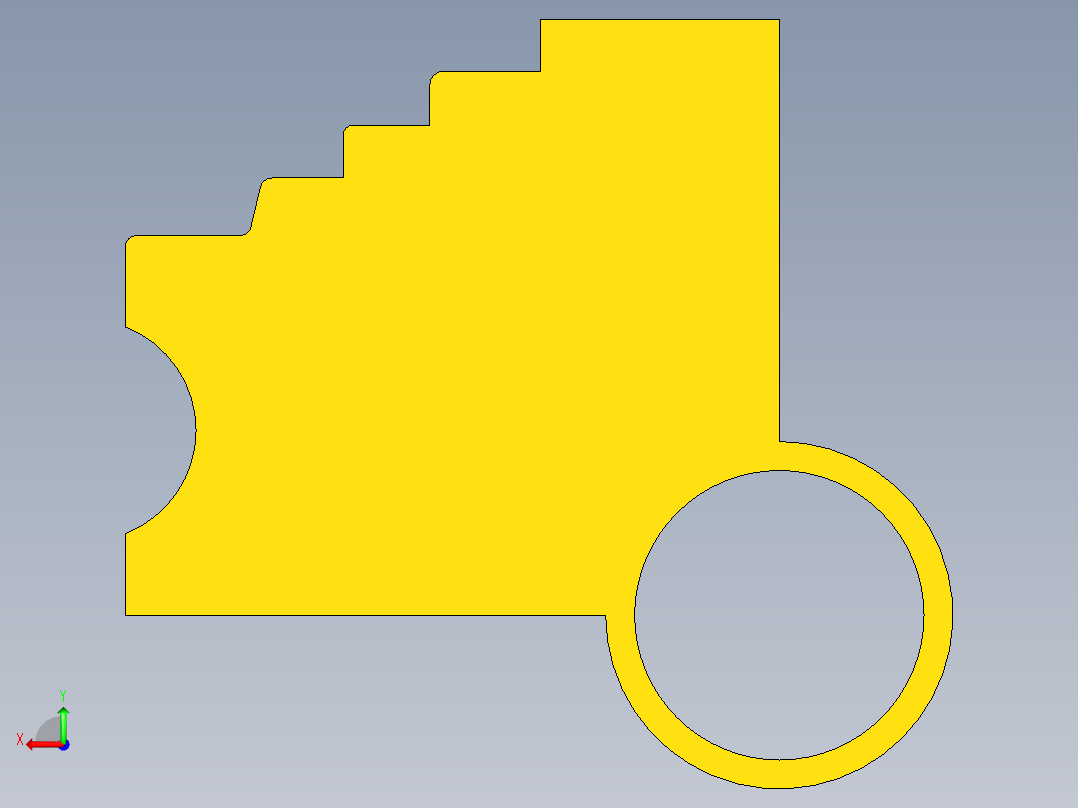 工件外形切割UG程序编程刀路后视图