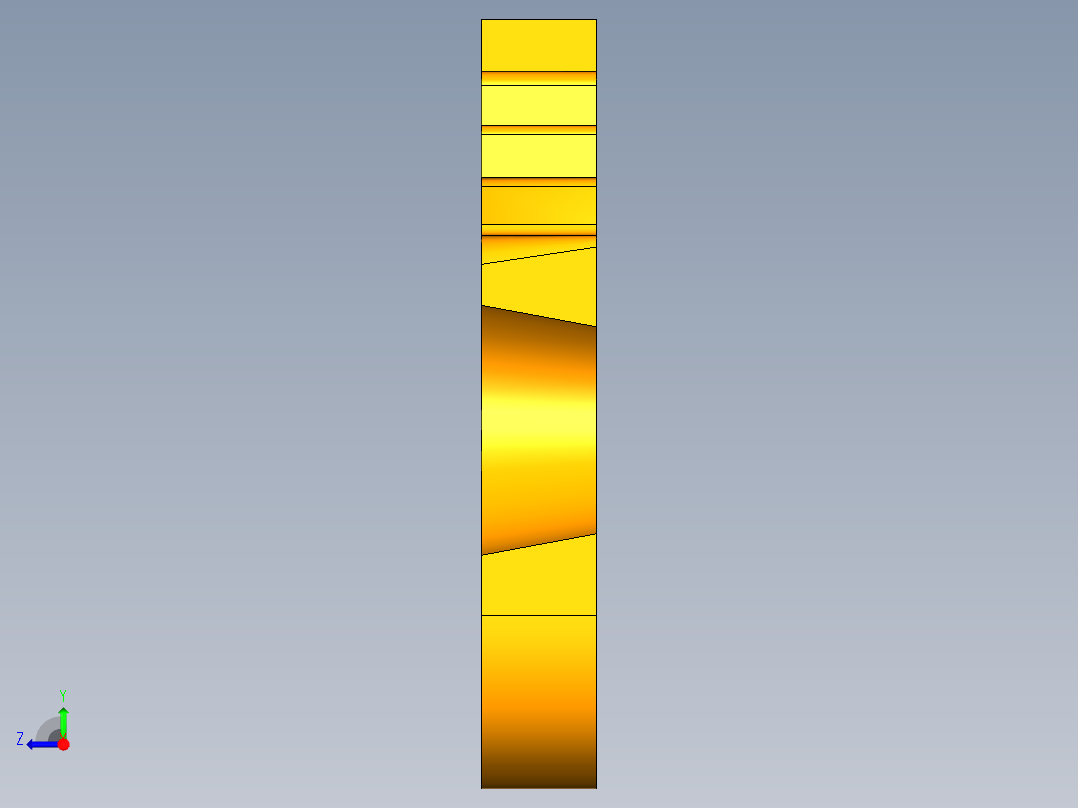 工件外形切割UG程序编程刀路右视图