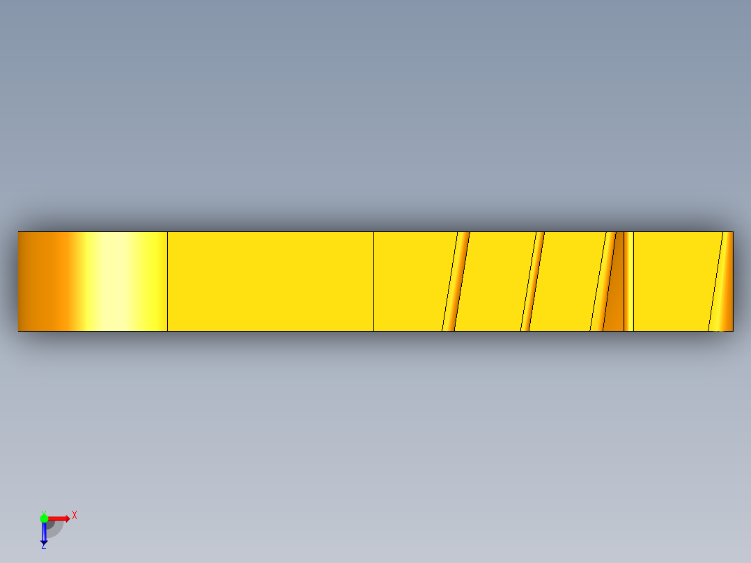 工件外形切割UG程序编程刀路俯视图