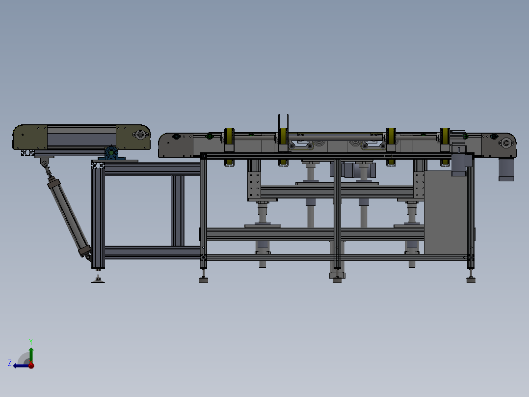 玻璃运输皮带线sw20可编辑右视图