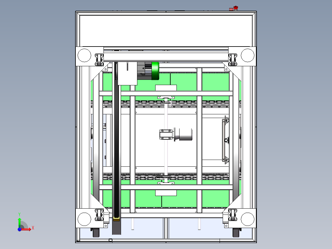 方形箱子翻转变位机sw19可编辑前视图