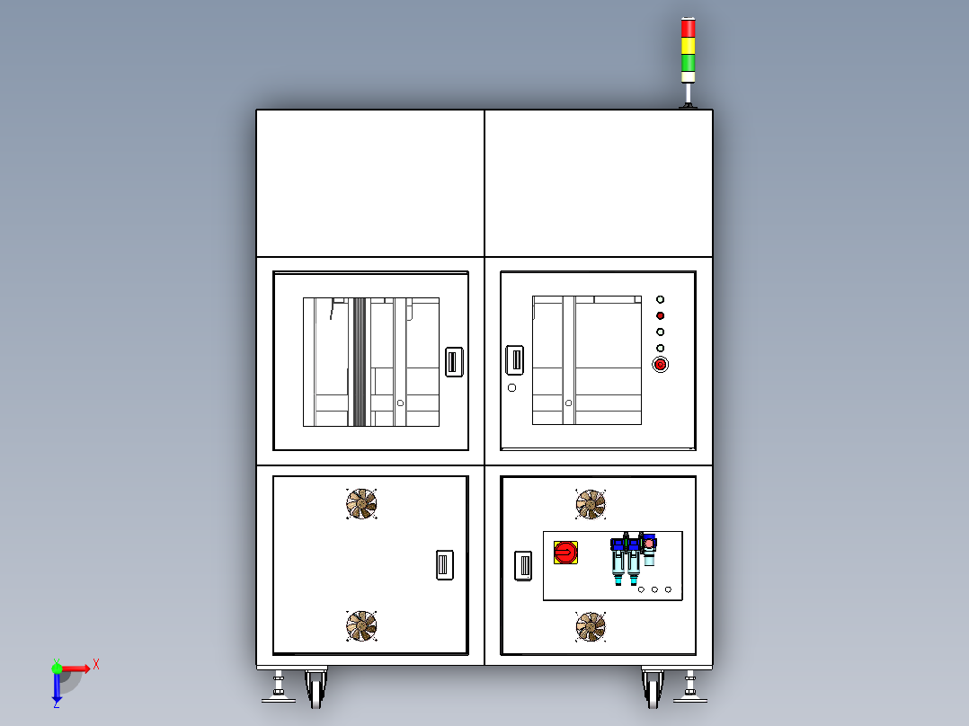 方形箱子翻转变位机sw19可编辑俯视图
