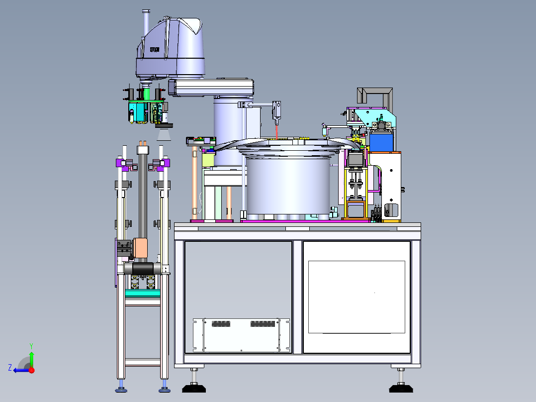 冷凝器U型管自动插管sw20可编辑右视图
